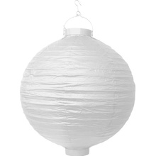 PartyDeco Lampion zahradní s diodou 20cm bílý