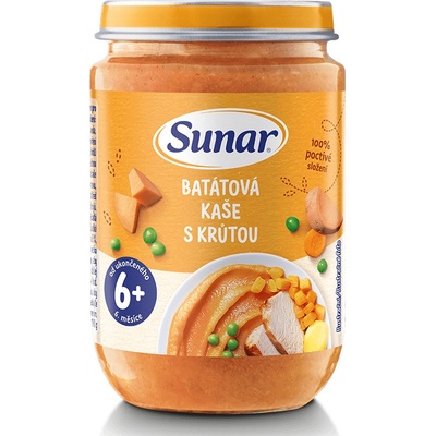 Sunar Batátová kaše s krůtou 190 g – Zboží Dáma
