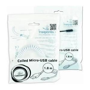 Gembird CC-Musb2C-AMBM-6 micro USB 2.0 cable AM-Micro Spiral 1.8m black