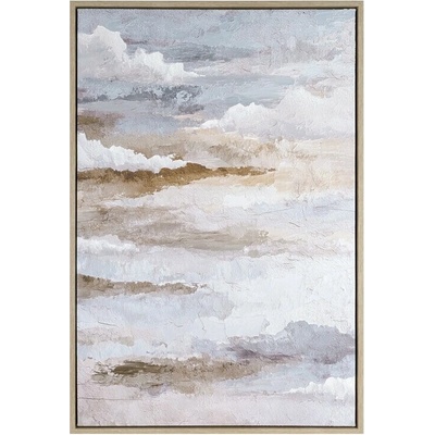 Ručne maľovaný obraz na plátne s rámom - abstraktná obloha 60 x 90 cm