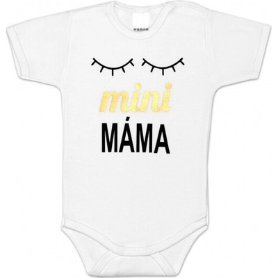 BABY NELLYS BODY MINI MAMA SPIACE OČI VEĽKOSŤ BIELA KS