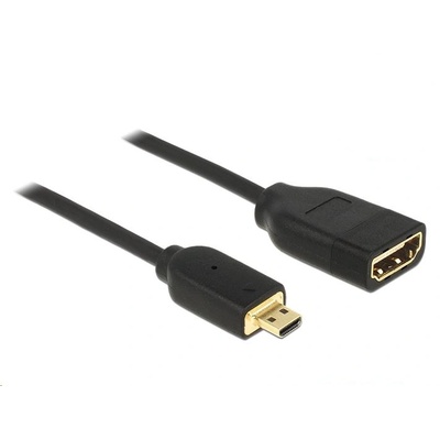 Delock Адаптер HDMI - Micro-D HDMI F-M, 3D 4K 20cm, Delock 65687 (delock-65687)