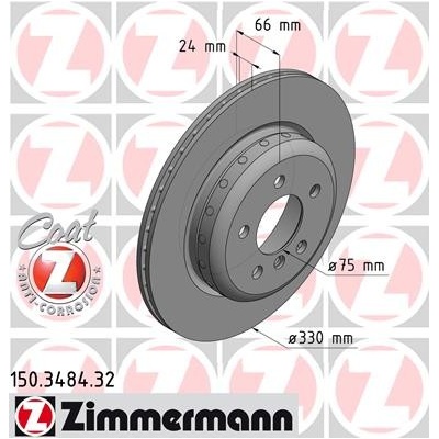 ZIMMERMANN Brzdový kotúč 150348432