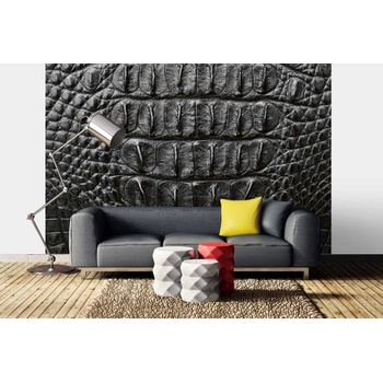 DIMEX ART s. r. o Самозалепваща се флизелинова фототапета тъмна крокодилска кожа 375 x 250 см