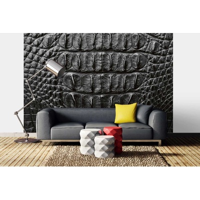 DIMEX ART Самозалепваща се флизелинова фототапета тъмна крокодилска кожа 375 x 250 см