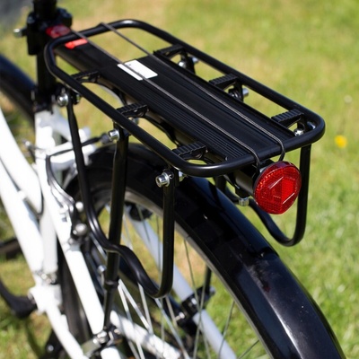 ZADNÝ NOSIČ NA BICYKEL ALUMINIUM Odolný 50 kg UNIVERZÁLNY ČIERNY