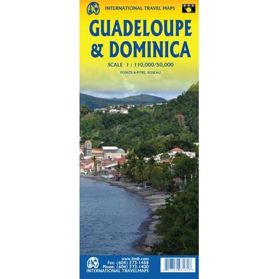 Guadeloupe & Dominica - turistická mapa