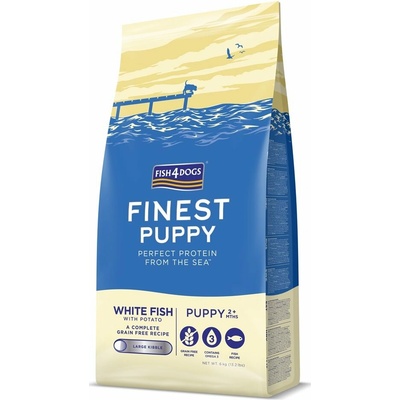 Fish4dogs štěňátka Finest bílá ryba s bramborami 6 kg