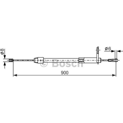 żażné lanko parkovacej brzdy BOSCH 1 987 477 847