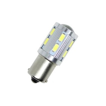 Диодна крушка ba15s с 16 ултраярки диода и лупа двойна светлина Бял