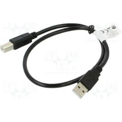 Lanberg CA-USBA-10CC-0005-BK USB 2.0, USB A vidlice,USB B vidlice, zlacený, 0,5m, černý