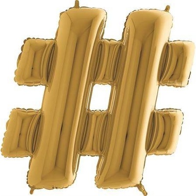 Nafukovací balónik symbol homenage zlaté 102 cm Grabo