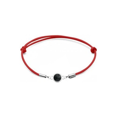 Nubis stříbrný textilní s kamenem Crystals from Swarovski Black Jet SX128-BJ