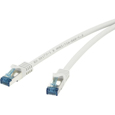 Renkforce RF-4145292 RJ45 CAT 6A S/FTP 10m sivý