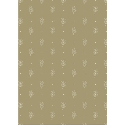IB LAURSEN Baliaci papier Green Leaf Pattern – 5 m