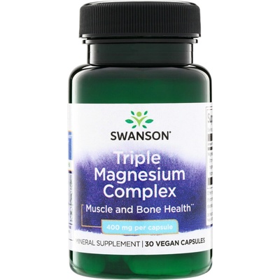 Swanson Triple Magnézium Complex 400 mg 30 kapslí