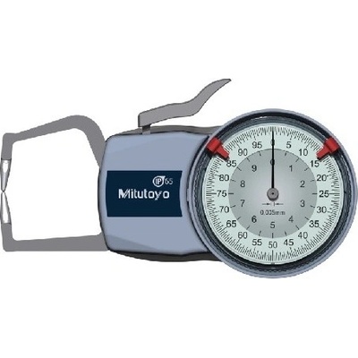 Mitutoyo Číselníkový úchylkoměr s měřicími rameny pro vnější měření série 209 0-10mm kulička 1,5 mm 209-402