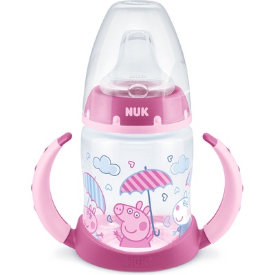 Nuk Чаша със силиконов накрайник NUK - First Choice, Peppa Pig, TC, 150 ml, 6-18 месеца, Розова (10215357-Розов)