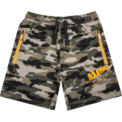 Kugo chlapecké kraťasy MT0529 béžová/ oranžová aplikace Béžová