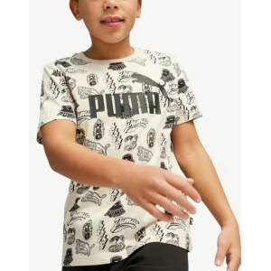 PUMA Ess Mid 90s Aop Tee B White / Black - magazinko