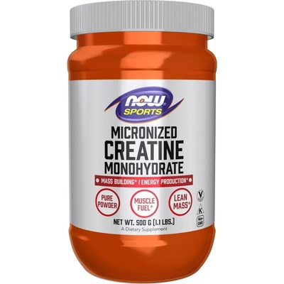 NOW NOW Micronized Creatine Monohydrate, 500 Grams