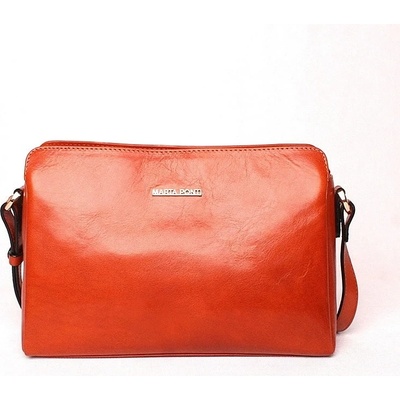 Marta Ponti luxusní světledámská kožená crossbody kabelka no. 205 hnědá