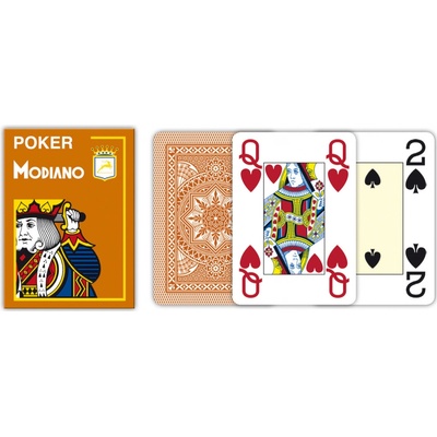Modiano Texas Poker Size 4 Jumbo Index Profi plastové hnědá – Zboží Mobilmania