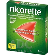 Nicorette invisipatch 15 mg/16 h transder. náplasť emp tdm (vre.koextr.cykloolef.kopolymér) 7 ks