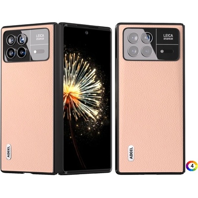 Xiaomi Mix Fold 3 Удароустойчив ABEEL Litchi Texture Калъф и Протектор