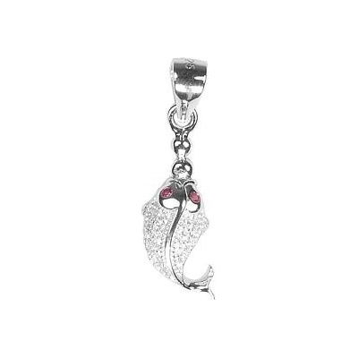 Infinitysilver Stříbrný přívěsek rybička se zirkony L446557ryb