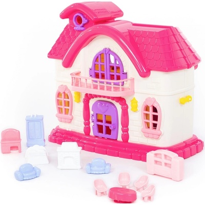 Polesie Сгъваема къща за кукли Polesie Toys, 12 части (107436)