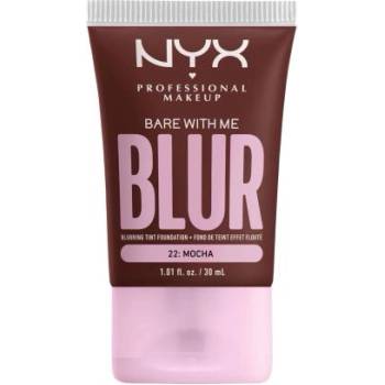 NYX Professional Makeup Bare With Me Blur Tint Foundation матиращ фон дьо тен със средно покритие 30 ml нюанс 22 Mocha