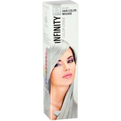 Infinity farebné penové tužidlo 1.1 Strieborná 75 ml