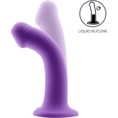 INTOYOU Action Bouncy Purple S silikónové flexibilné dildo s prísavkou 16,5 x 3,2 cm