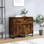 vidaXL Бюфети 2 бр опушен дъб 40x35x70 см инженерно дърво (831175)
