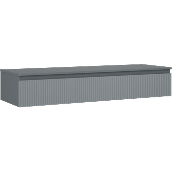 Mexen Rivel шкаф за баня под мивка 140 см с плот, 1 чекмедже, релефна, графит мат - 91A20-14023-1-BFC66 (91A20-14023-1-BFC66)