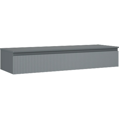 Mexen Rivel шкаф за баня под мивка 140 см с плот, 1 чекмедже, релефна, графит мат - 91A20-14023-1-BFC66 (91A20-14023-1-BFC66)