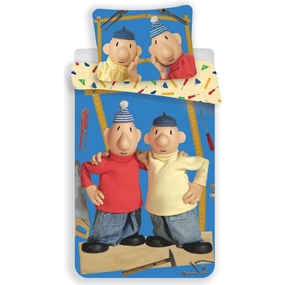 Jerry Fabrics bavlna obliečky Pat a Mat blue 03 140x200 70x90
