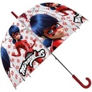 Dievčenský automatický dáždnik KÚZELNÁ LIENKA Transparent 1729 MIRACULOUS LADYBUG MIR0939