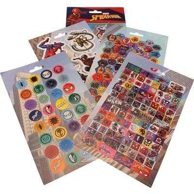 CurePink set 200 nálepek Marvel Spiderman