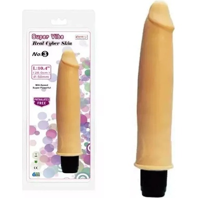 Пенис вибратор от кибер кожа, супер изработка, 26см. - Super Vibe (CHARM00074)