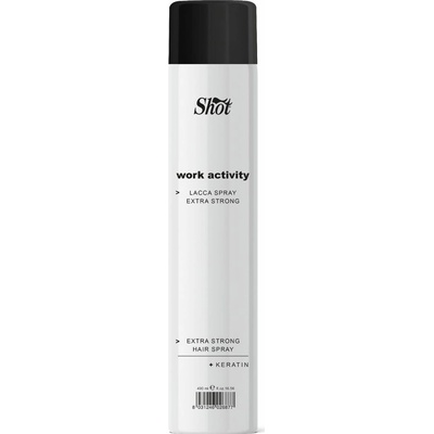 Shot Work Activity Hair Spray EXTRA STRONG KERATIN extra silný fixačný sprej s keratínom 490 ml