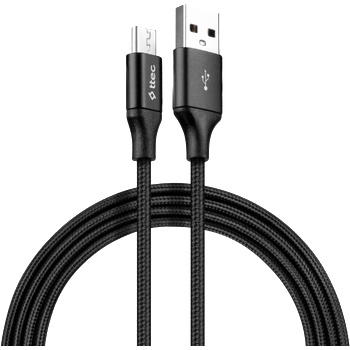 Ttec Data кабел ttec AlumiCable XL USB-A - Micro USB Charge/Data Cable, 2.0, 200cm - Черен