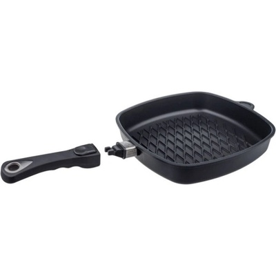 AMT Gastroguss Titánová grilovacia panvica 28 cm x 28 cm x 5 cm s odnímateľnou rukoväťou