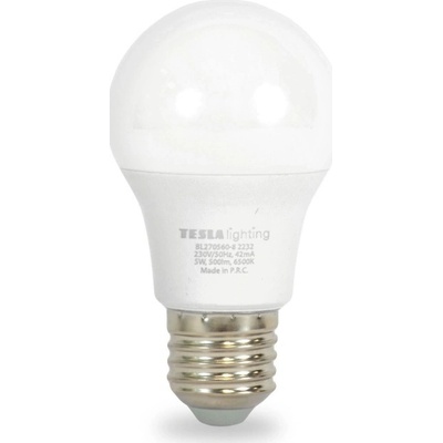 Tesla Lighting LED žárovka E27, 5 W, 500 lm, 6500 K