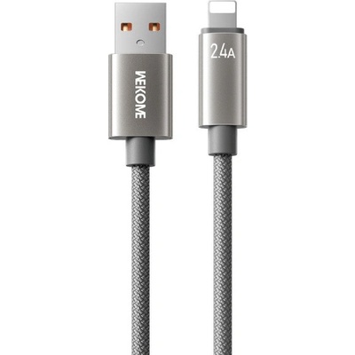 Wekome WDC-63i opletaný nabíjací a dátový USB-A na Lightning 1,2m sivý