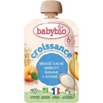 Babybio Био мус от краве мляко Babybio - Кайсия, банан и овес, 6 м+, 100 g (3288131541020) - baby