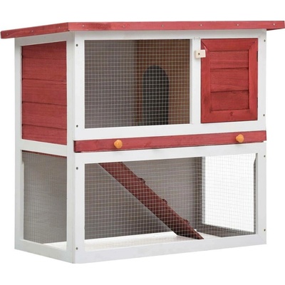 vidaXL 9799.170833 červeno bílá 1 dvířka 90 x 45 x 80 cm dřevo