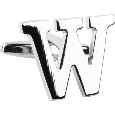 Bubibubi manžetový knoflíček stříbrné písmeno W – Zboží Dáma