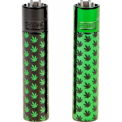 Clipper Metal Green Leaves